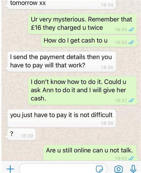 Facebook dating whatsapp scam